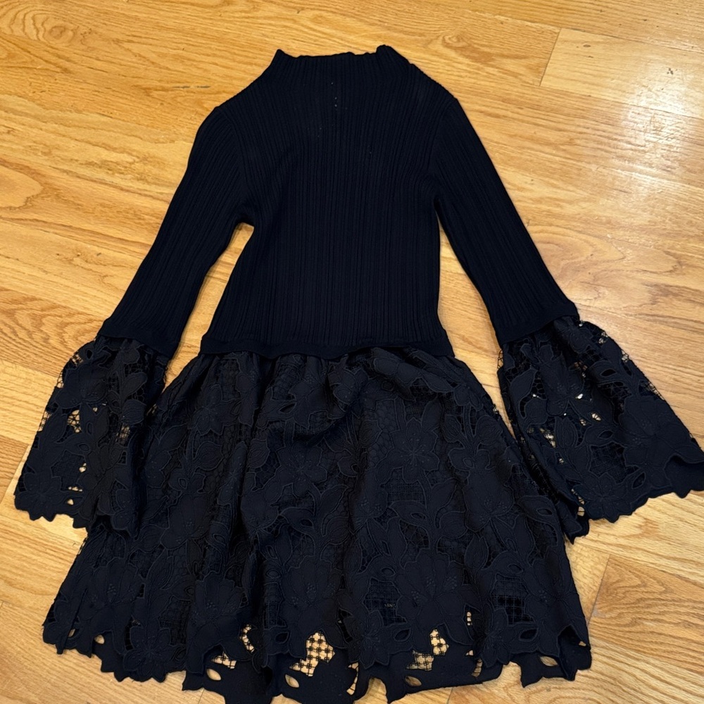 SAYLOR Black Lace Kids Dress